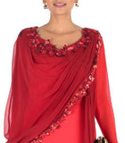 Elegant Gown With Attached Dupatta