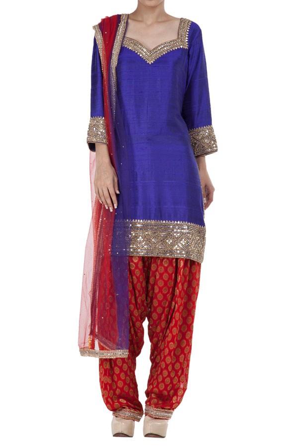 punjabi suit pure silk