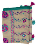 Beige Color Dupatta with Blue And Pink Pattern