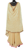 Beige Color Chikankari Dupatta With Floral Pattern