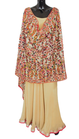 Beige Color Kashmiri Dupatta
