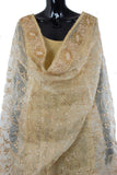 Beige Color Dupatta with Gold Embroidery Work
