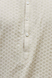 Beige Chanderi Silk Kurta Set