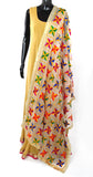 Beige Base Color Phulkari Dupatta Multi-Color Embroidery