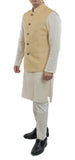 beige color mandarin collar waistcoat