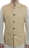 beige color chinese collar waistcoat