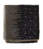 Black Color Dupatta with Gold Pattern