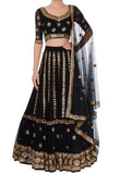 Black Color Lehenga Set having Golden Gota Patti Work