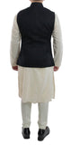 black color waistcoat in silk