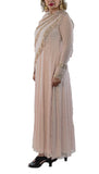 blush pink kurta with cape on georgette fabric
