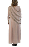 blush pink modern gown with swarvoski crystals