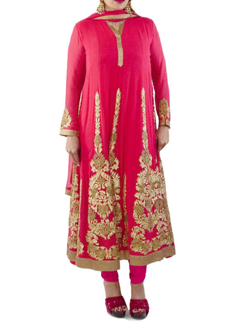 Coral Anarkali Suit