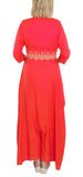 Coral Color Kurti with Jacket