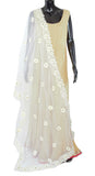 Cream Color Dupatta With Floral Pattern