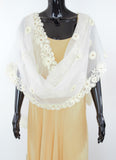 Cream Color Dupatta With Floral Pattern
