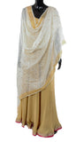 Cream Color Dupatta With Golden Polka Dots