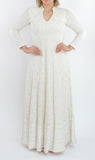 Cream Color Lakhnavi Chikankari Anarkali Suit Set