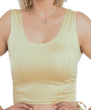 Dull Gold Color Stretchable Blouse