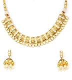 Gold Choker Necklace Set with Jhumki Earrings