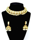 Gold Choker Necklace Set with Jhumki Earrings