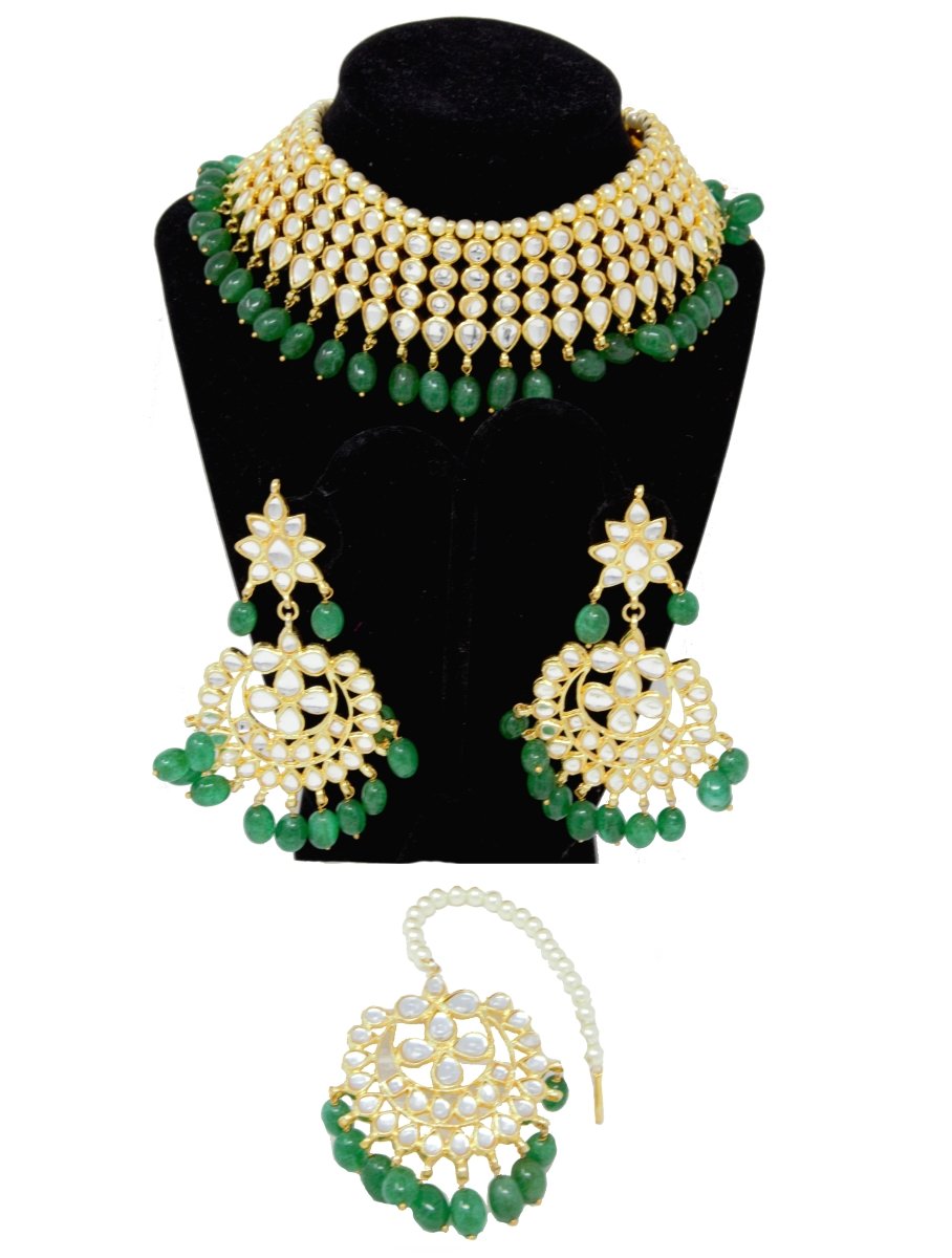 Painted Monalisa Kundan Necklace set – Pinkcity craft