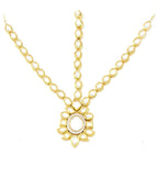 Gold Kundan Maangtikka with Three Kundan Beads