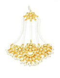Gold Kundan Passas With Multiple Pearl Beads