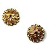 Gold Kundan Tops Earrings