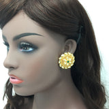 Gold Kundan Tops Earrings
