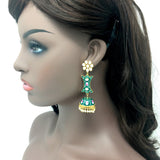 Indian Meenakari Jhumka Earrings