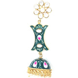 Green Jhumka Earrings