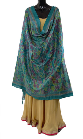 Green Color Digital Print Dupatta