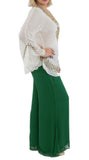 Green Color Palazzo in Georgette Fabric