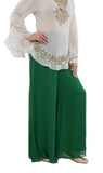Green Color Palazzo in Georgette Fabric