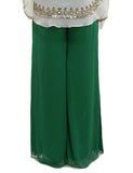 Green Color Palazzo in Georgette Fabric