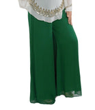 Green Color Palazzo in Georgette Fabric