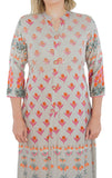 Grey Color Printed Kurti
