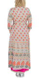 Grey Color Printed Kurti