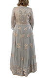 Grey Color party wear Anarkali  Gota Patti Work