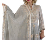 Grey Color wedding Anarkali Suit
