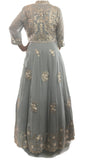 Grey Color Lehenga Choli Gota Patti Work With Dupatta