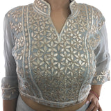 Grey Color Lehenga Choli Gota Patti Work With Dupatta