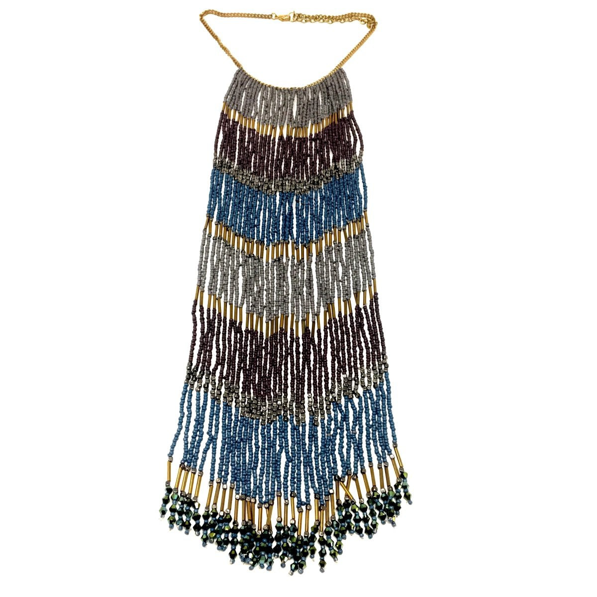Handmade Beaded Bib Necklace