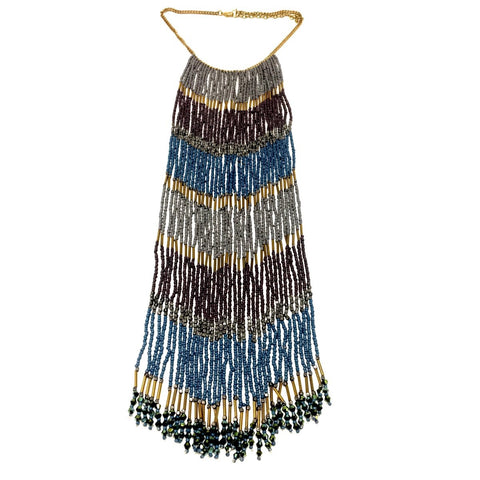 Handmade Beaded Bib Necklace