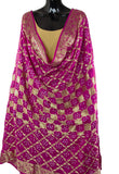 Hot Pink Color Bandhani Silk Dupatta