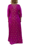 Magenta Color Suit with Pajami and Dupatta