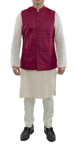 maroon color nehru jacket