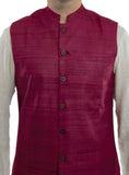 maroon color chinese collar waistcoat 
