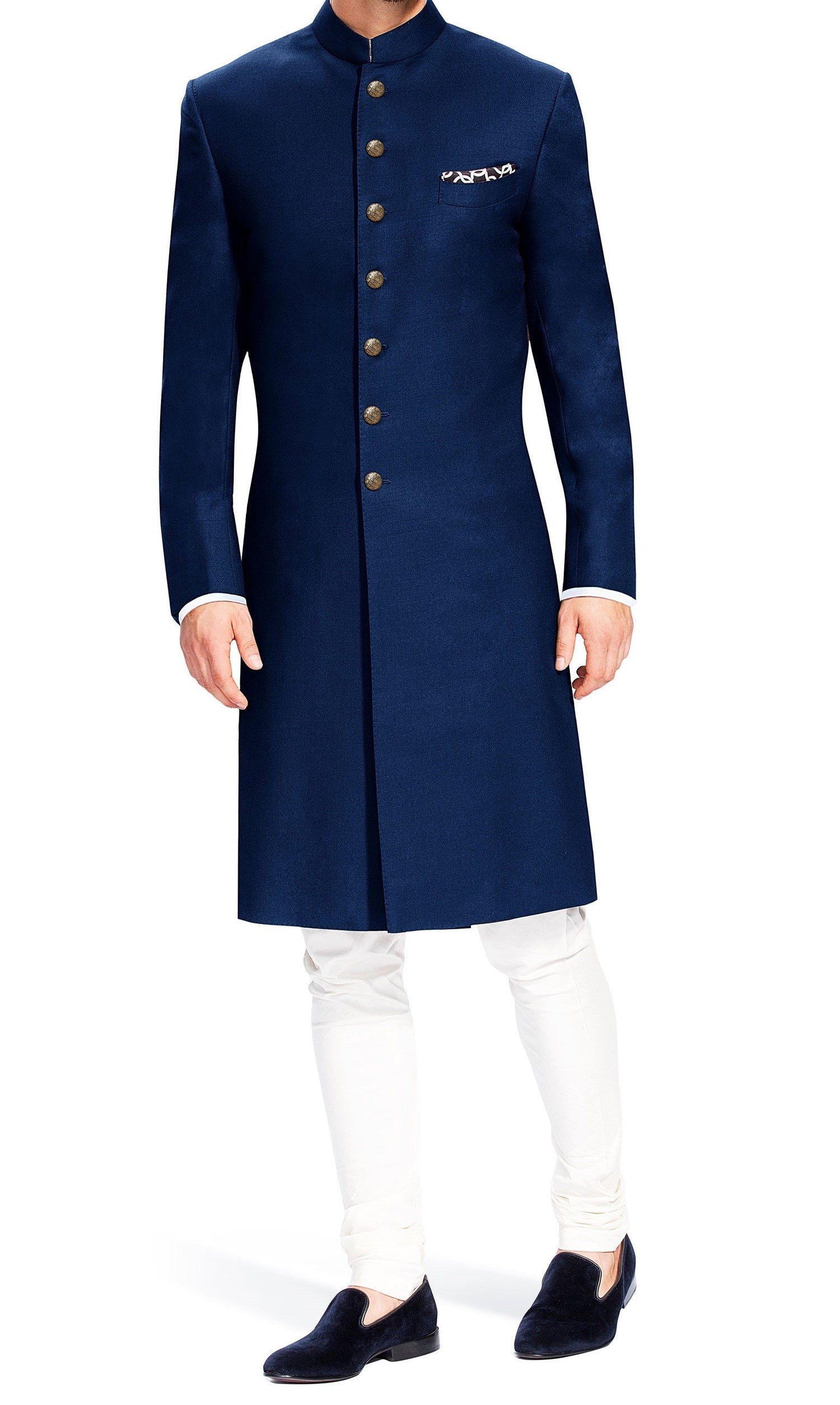 Readymade Blue Bandhgala Jodhpuri Suit 897MW01
