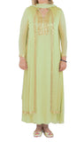 Mint Green Suit Swarovski Crystals Work With Leggings And Dupatta